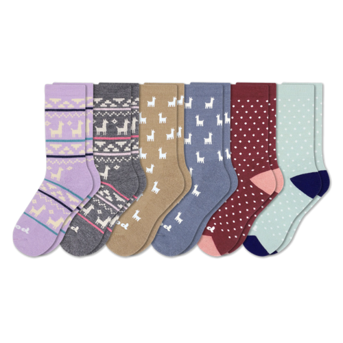 6 Pack - Women's Crew Pacas Socks