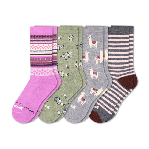 4 Pack - Women's Crew Pacas Socks