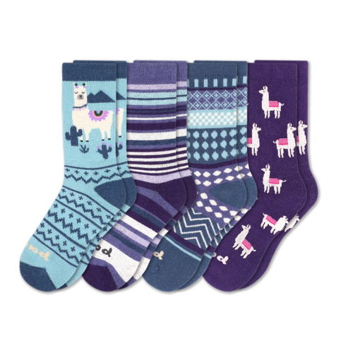 4 Pack - Women's Crew Pacas Socks