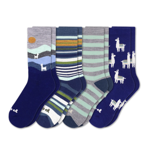 4 Pack - Women's Crew Pacas Socks