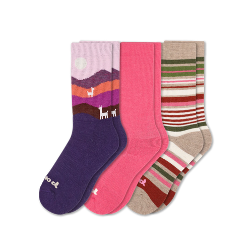 3 Pack - Women's Crew Pacas Socks