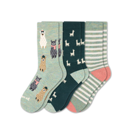 3 Pack - Women's Crew Pacas Socks