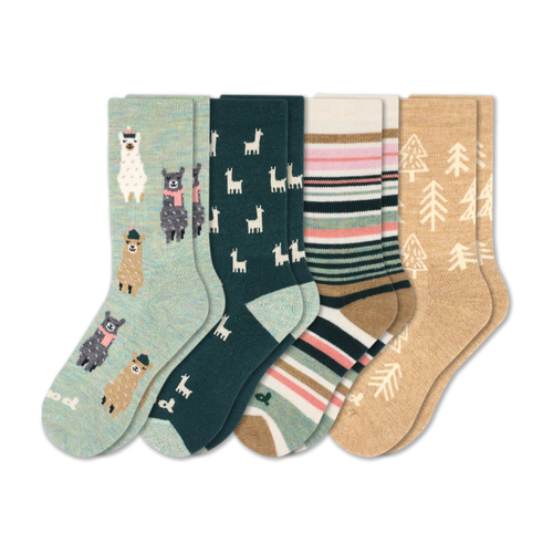 4 Pack - Women's Crew Pacas Socks