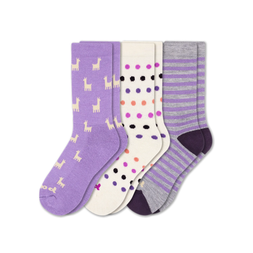 3 Pack - Women's Crew Pacas Socks