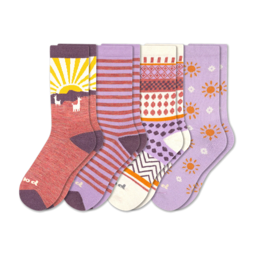 4 Pack - Women's Crew Pacas Socks