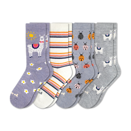 4 Pack - Women's Crew Pacas Socks