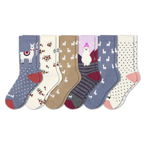 6 Pack - Women's Crew Pacas Socks