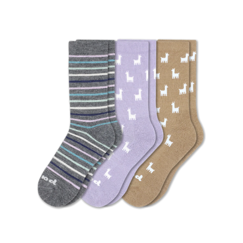 3 Pack - Women's Crew Pacas Socks