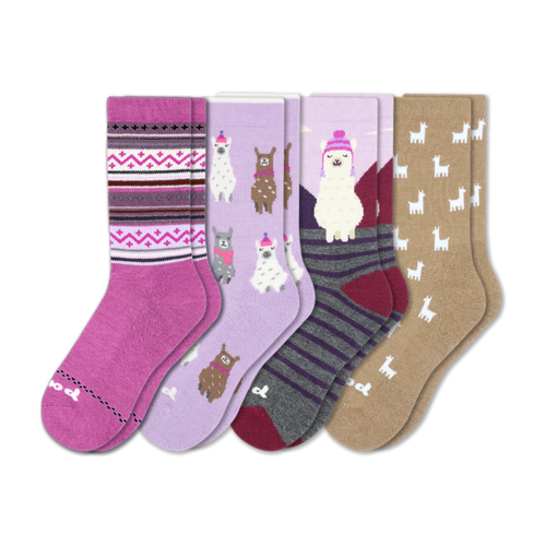 4 Pack - Women's Crew Pacas Socks