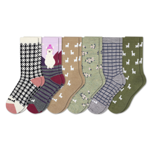 6 Pack - Women's Crew Pacas Socks