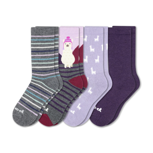 4 Pack - Women's Crew Pacas Socks