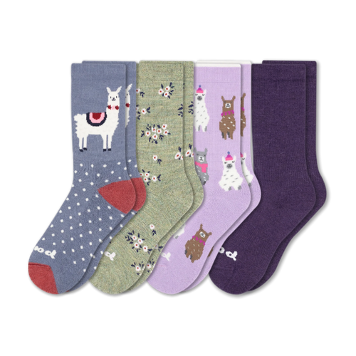 4 Pack - Women's Crew Pacas Socks