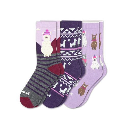 3 Pack - Women's Crew Pacas Socks