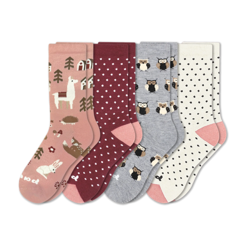 4 Pack - Women's Crew Pacas Socks