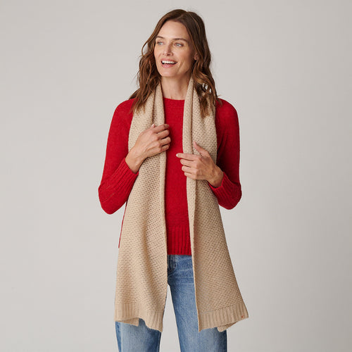 Women's Moss Stitch Scarf
