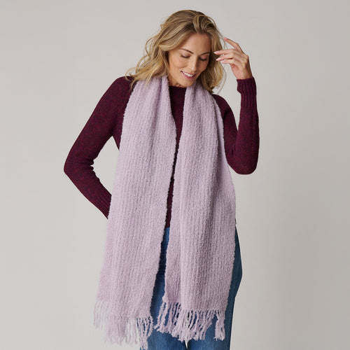 Women's Ribbed Boucle Scarf