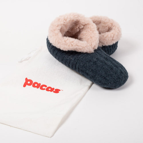 Men's Alpaca Lined Gripper Slippers