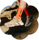 Hiking socks with sneakers