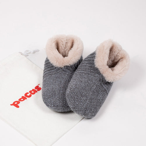 Men's Alpaca Lined Gripper Slippers