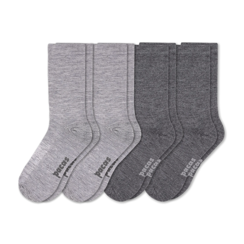 4 Pack - Men's Light-Weight Crew Pacas Socks