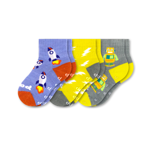 3 Pack - Toddler Pacas Gripper Socks