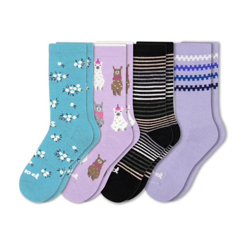4 Pack - Women's Crew Pacas Socks