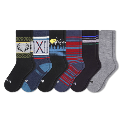6 Pack - Men's Crew Pacas Socks