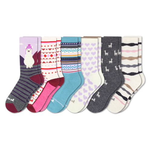 6 Pack - Women's Crew Pacas Socks