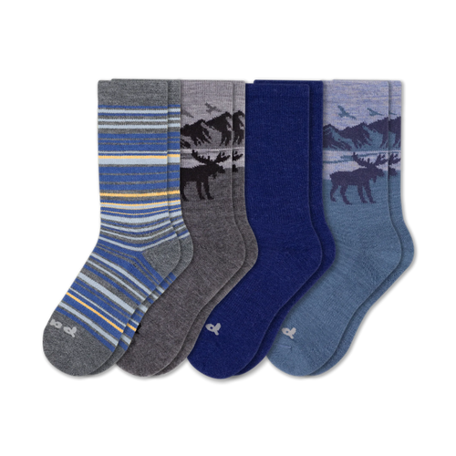 4 Pack - Men's Crew Pacas Socks