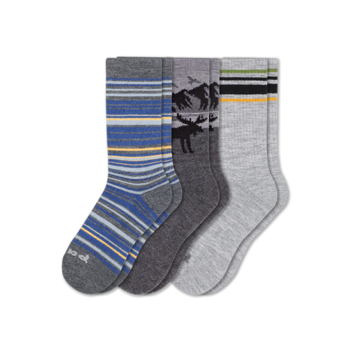 3 Pack - Men's Crew Pacas Socks