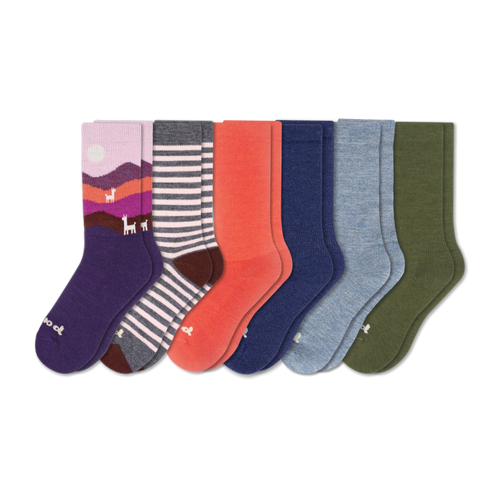 6 Pack - Women's Crew Pacas Socks