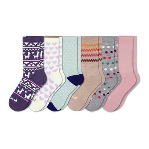 6 Pack - Women's Crew Pacas Socks