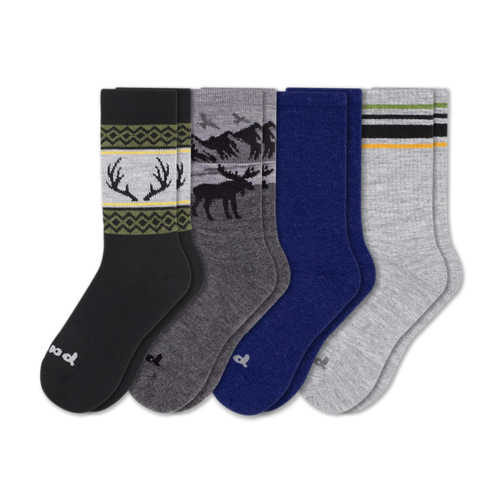 4 Pack - Men's Crew Pacas Socks