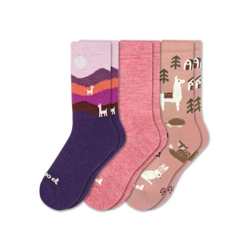 3 Pack - Women's Crew Pacas Socks