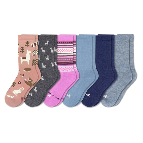 6 Pack - Women's Crew Pacas Socks
