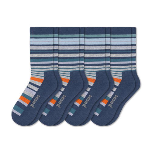 4 Pack - Men's Light-Weight Crew Pacas Socks