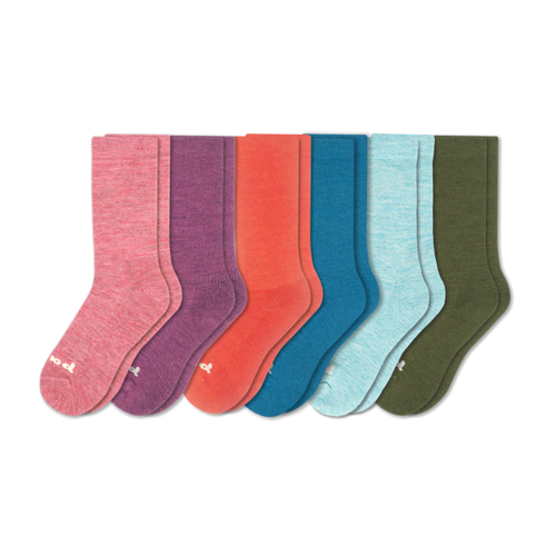6 Pack - Women's Crew Pacas Socks