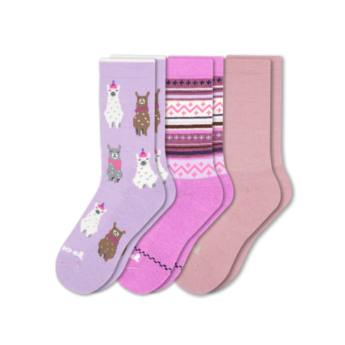 3 Pack - Women's Crew Pacas Socks